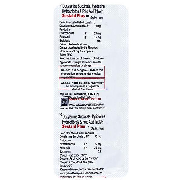 GESTAID PLUS Tablet 10's - Vomitting/Emesis-Ant