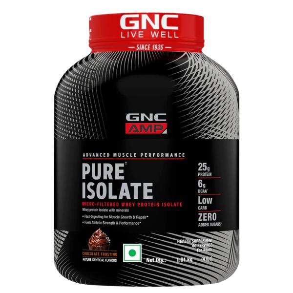 Netmeds | GNC AMP Pure Isolate Powder - Chocolate Frosting 1.81 kg