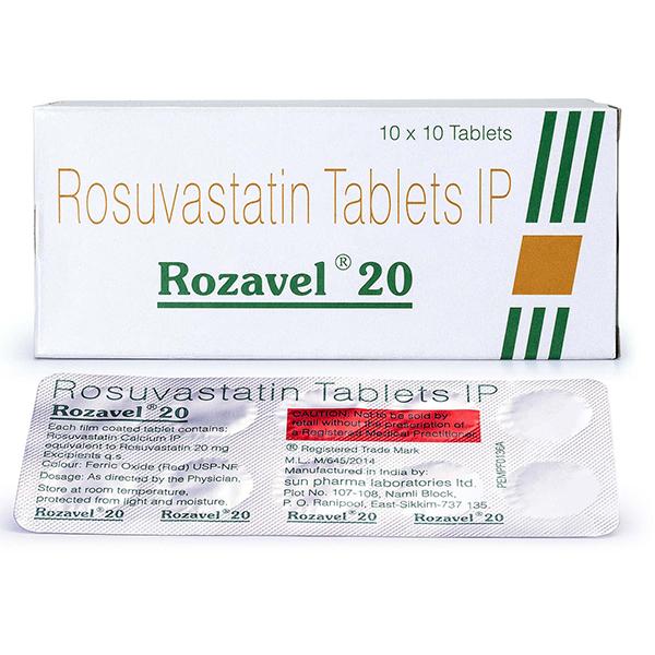 Rozavel 20mg Tablet 10'S - High Cholesterol-Dys