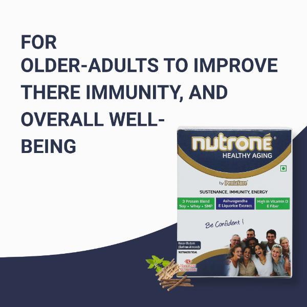 Nutrone Healthy Aging Powder - Kesar Badam Flavour 300gm - Daily Health Drinks