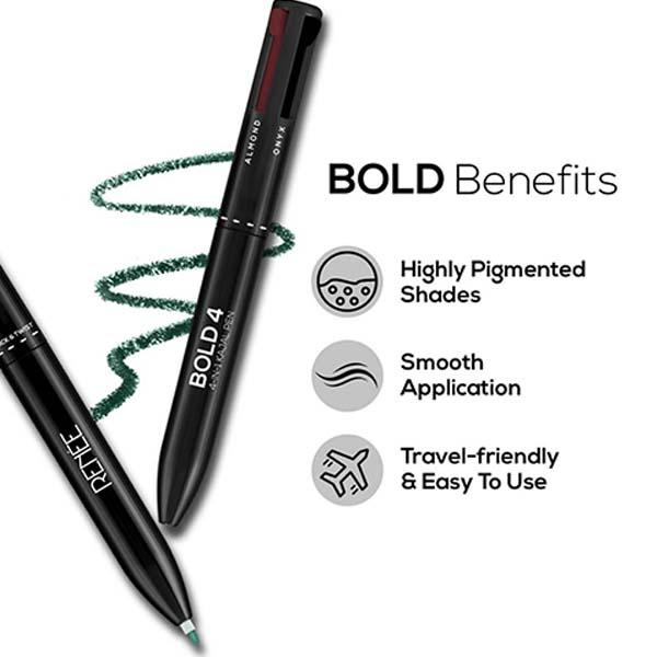 RENEE Bold 4 4-IN-1 Kajal 0.4 gm - Kajal & Kohls