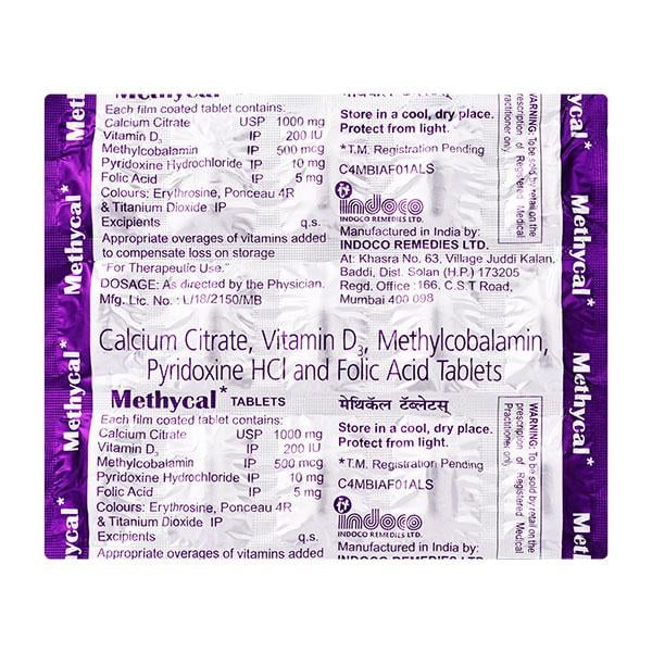 Methycal Tablet 15'S - Supplements-Cal