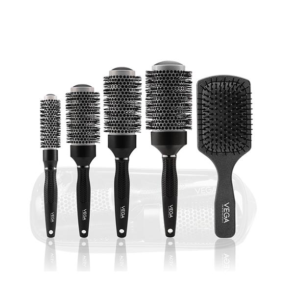 Vega Professional Ceramix Shine Hair Brush Set Brushes (VPPHB-16) 5's
