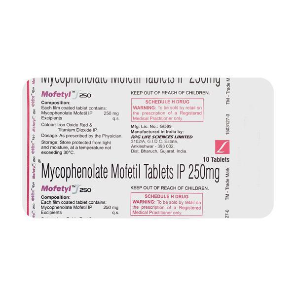 Mofetyl 250mg Tablet 10'S - Auto Immune Disease-Imm