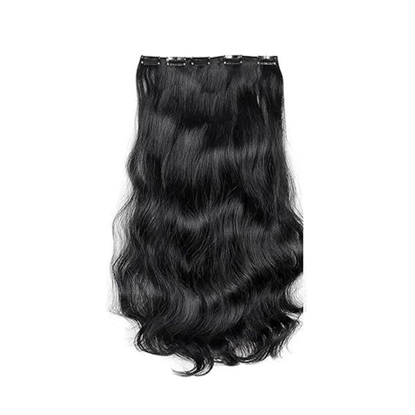 Netmeds | Bronson Professional Hair Extensions Out Curl 5 Clip-In 24 inch Natural Black No 3 1's