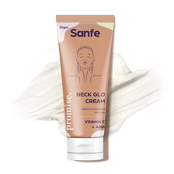 Sanfe Neck Glo Cream AHA Vitamin C 30 gm - Lotions & Creams