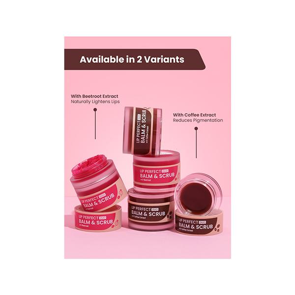 Swiss Beauty Lip Perfect Duo Balm and Scrub with Coffee Extract, Shade - Coffee Extract, 3.5gm+3.5gm 1's - Lip Balms