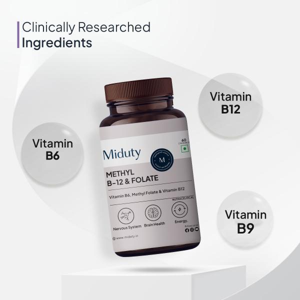 Miduty Methyl B 12 & Folate Chewable Tablet 60's - Calcium And Minerals