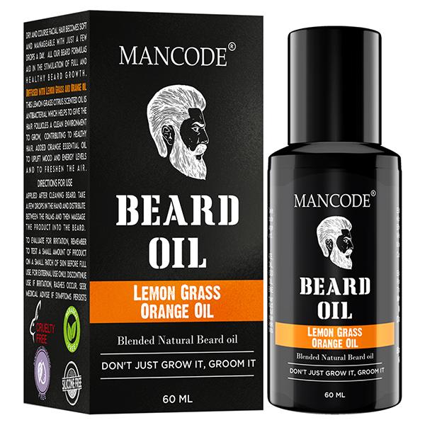 Netmeds | Mancode Beard Oil -Lemon Grass & Orange Oil 60 ml