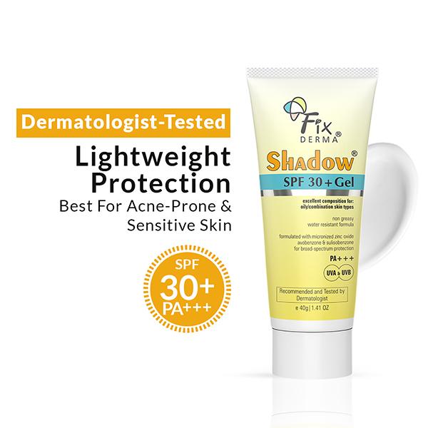 Fixderma Shadow SPF 30+Gel Pa+++ UVA&UVB 40 gm - Face Gels
