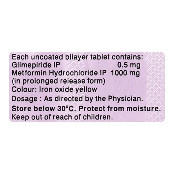 Gluconorm G Forte 0.5mg Tablet 10'S - Diabetes-Ant
