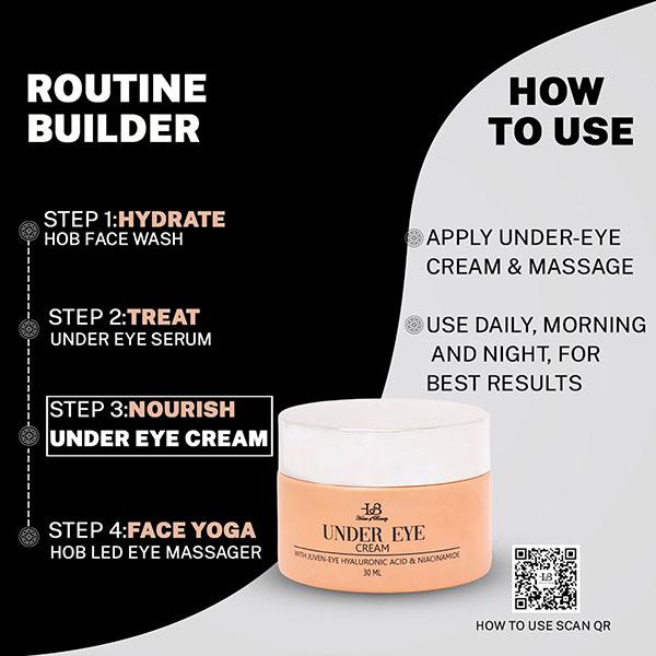 House of Beauty Under Eye Cream For Dark Circles, Fine Lines & Hydrating with Hyaluronic 30ml - Under Eye Creams & Serums
