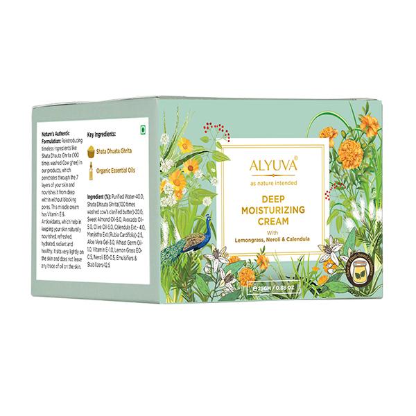 Alyuva Ghee Enriched Deep & Intense Moisturizing Face & Neck Cream for Dry Skin 25 gm - Face Moisturizers