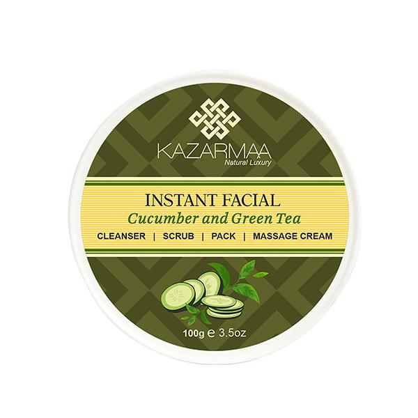 Kazarmaa Cucumber and Green Tea - Exfoliating Face Scrub 150 gm - Face Packs