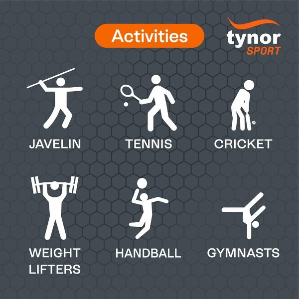 Tynor Shoulder Support Double Lock (Neoprene) (UN) - Black & Green - Neck/Shoulder Supports