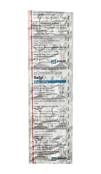 Setgi Capsule 10'S - Ulcer/Reflux/Flatulence-Aaa