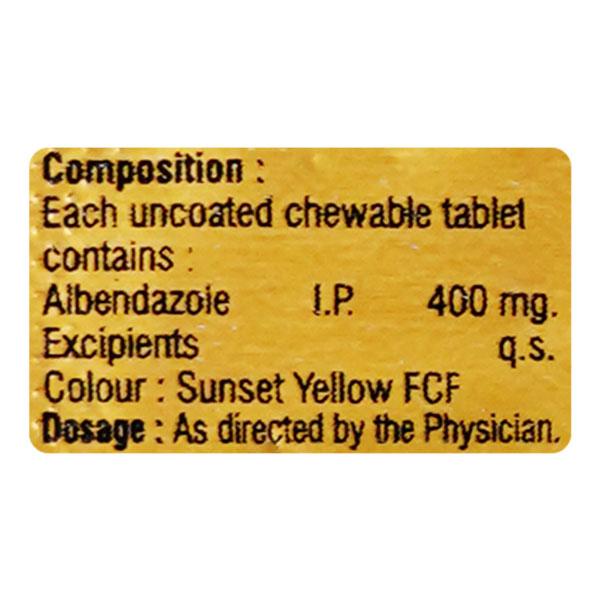 ABIDE 400mg Tablet 1's - Parasitic Worms-Ant