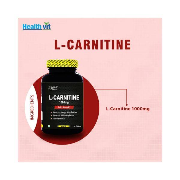 Healthvit Fitness L-Carnitine- Tablets 60's - General Health