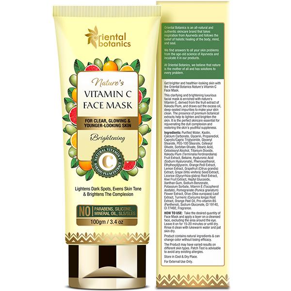 Oriental Botanics Nature's Vitamin C Brightening Face Mask 100 gm - Masks & Peels