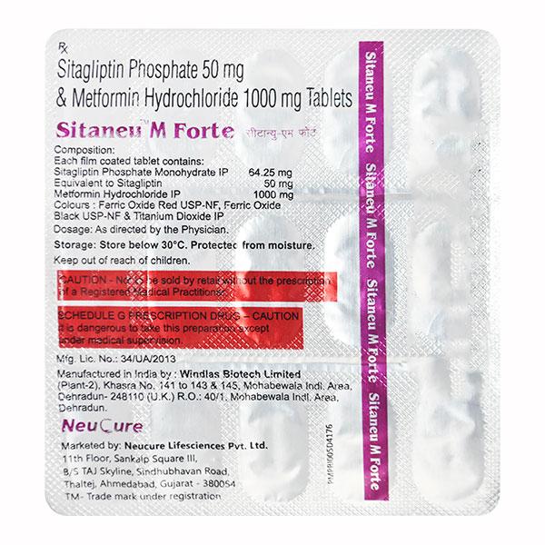 SITANEU M FORTE Tablet 15's - Diabetes-Ant
