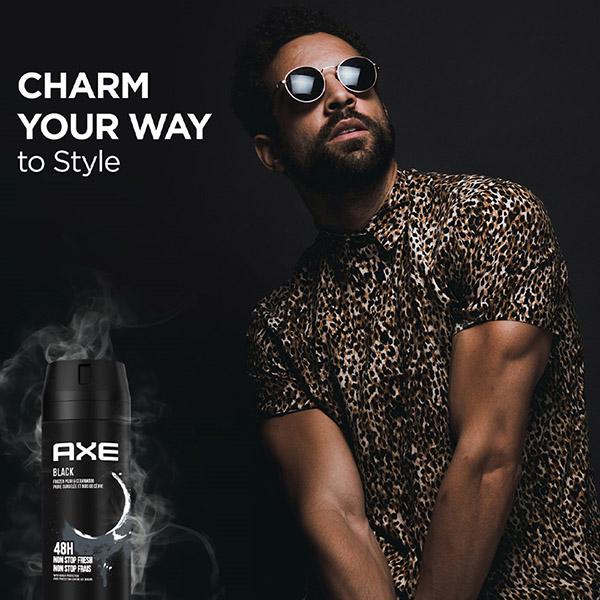 Axe Black Deodorant Body Spray for Men 48H Odour Protection Frozen Pear and Cedarwood Scent 150 ml - Men Deodorants/Roll-Ons