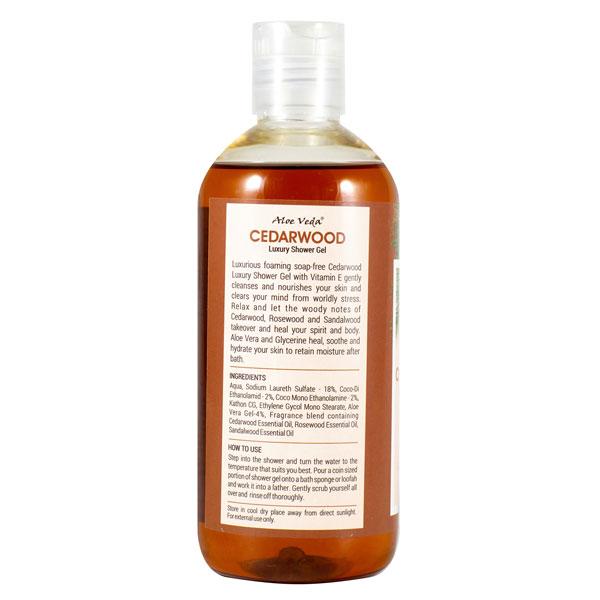 Aloe Veda Luxury Shower Gel - Cedarwood 300 ml - Shower Gels & Body Wash