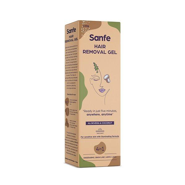 Netmeds | Sanfe Hair Removal Gel - Aloevera & Coconut 100 gm