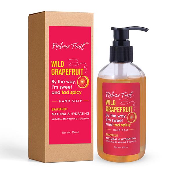 Nature Trail Wild Grapefruit Handwash with Olive Oil, Vitamin E and Glycerine, Sulphate and Paraben Free 200 ml - Hand Wash & Soaps