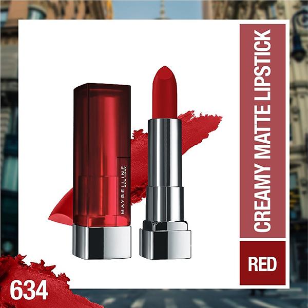 Netmeds | Maybelline New York Color Sensational The Creamy Matte 634 Bold Crimson 3.9 gm