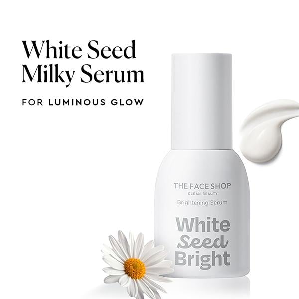 The Face Shop White Seed Brightening Serum- Korean Skincare with Niacinamide, Hyaluronic Acid 50 ml - Face Serum