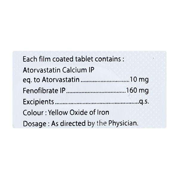 ATROSURE F 10/160 Tablet 10's - High Cholesterol-Dys