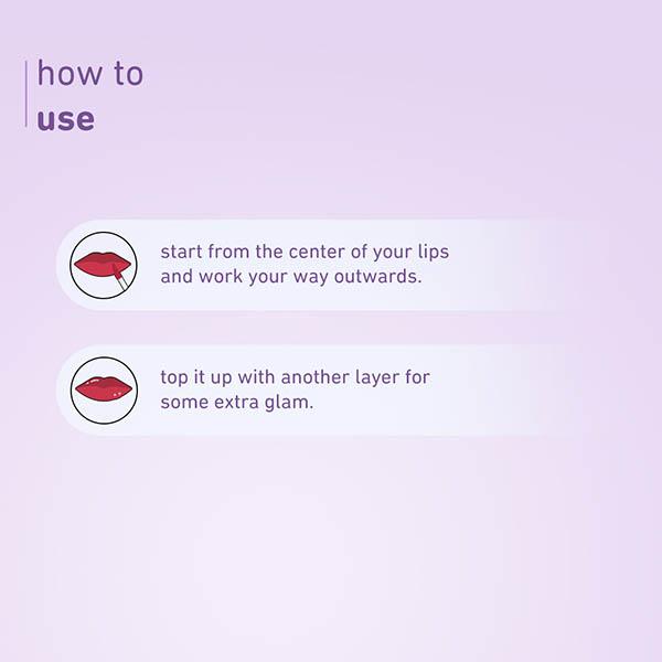 Plum Glassy Glaze Lip Lacquer 3-In-1 Lipstick + Lip Balm + Gloss, 04 Blushing Babe 4.5 ml - Liquid Lipsticks