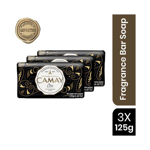 Camay Chic Citrus Beauty Soap with Aromatic Wood Indulging French Fragrance 125g 3's - Soaps