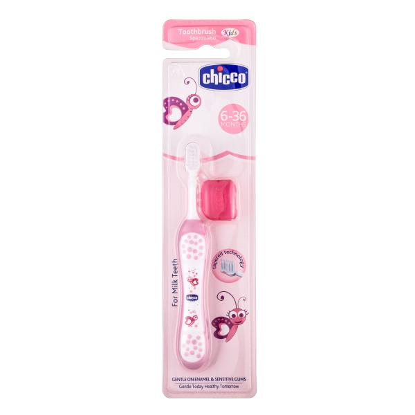Netmeds | Chicco Toothbrush (6-36 Months) - Pink