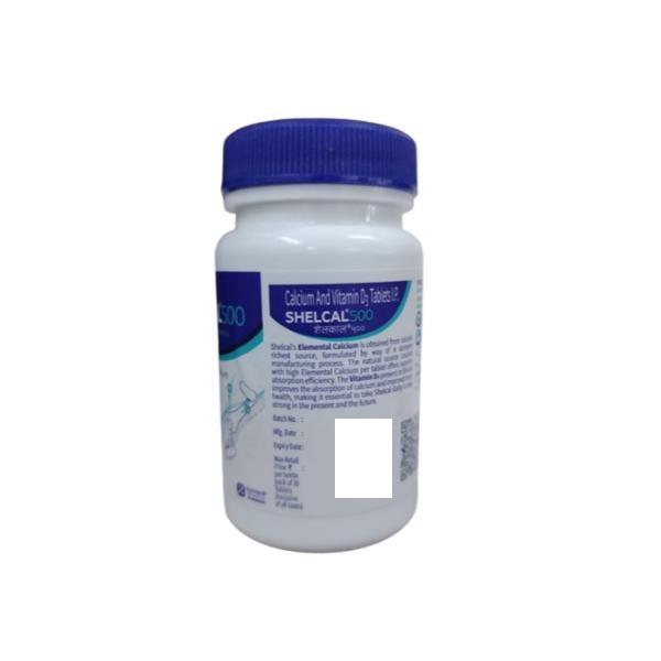Shelcal 500 Calcium+Vitamin D3 Tablet 30's - Calcium And Minerals