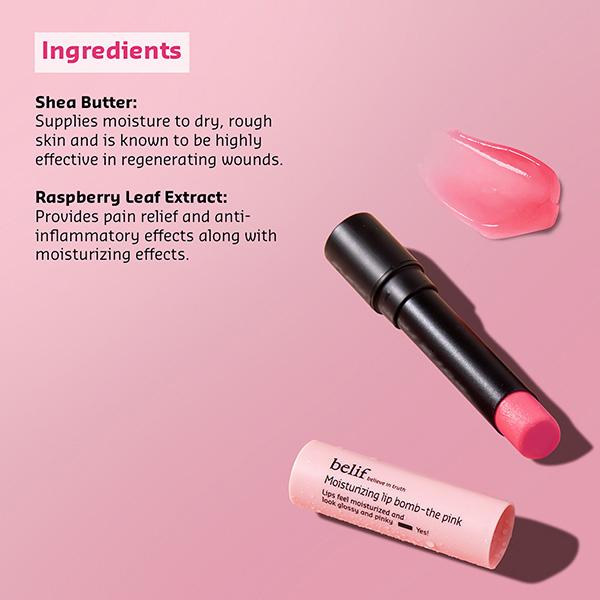 Belif Moisturizing Lip Bomb - Pink 3 gm - Lip Balms