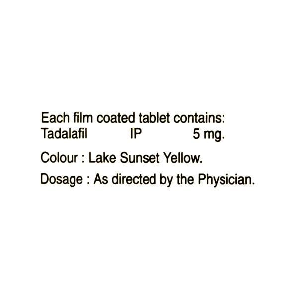 T Fil 5mg Tablet 4'S - Impotence/Erectile Dysfunction (Ed)