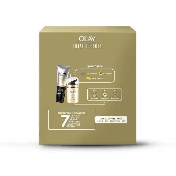 Olay Total Effects Day Anti-Aging Moisturiser (Spf 15) + Cleanser, 50G +100G 2's - Scrubs & Exfoliants