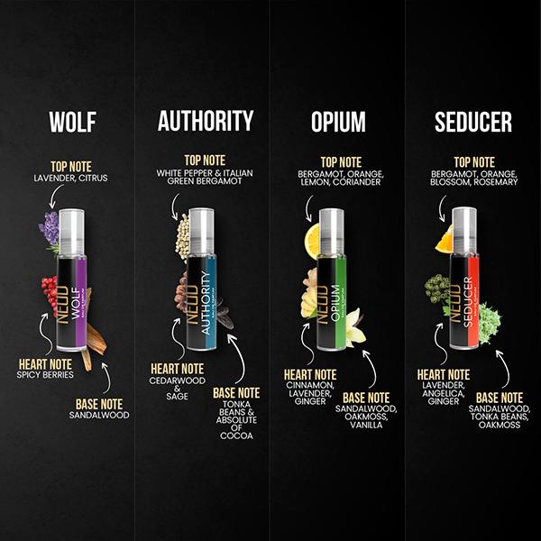 NEUD Luxury Perfume Gift Set for Men - Long Lasting EDP (Citrus, Lavender, Cedarwood, Vanilla) 4x10ml 4's - Men Perfumes (Edt/Edp)