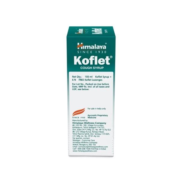 Himalaya Koflet Cough Syrup (Free 6 Koflet Lozenges) 100 ml - Cough & Cold (Ayush)