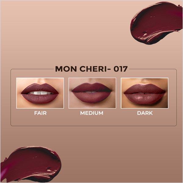 Colorbar PowerKiss Vegan Matte Lipcolor Transferproof Long-Lasting Hydrating- Mon Cheri -017 5ml - Liquid Lipsticks