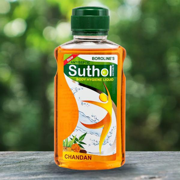 Netmeds | Boroline's Suthol Active Antiseptic Body Hygiene Liquid - Chandan 100 ml