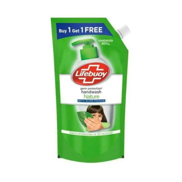 Netmeds | Lifebuoy Nature Germ Protection Handwash Refill (Buy 1 Get 1 Free) 1500 ml