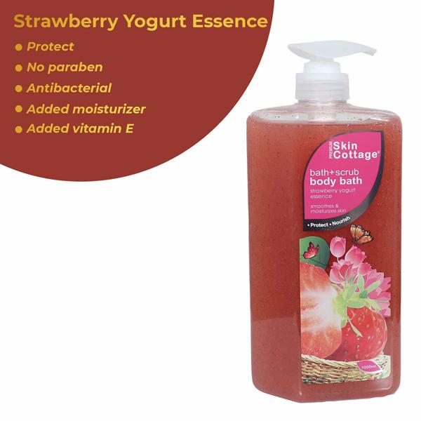 Skin Cottage Bath + Scrub (Strawberry) 1000 ml