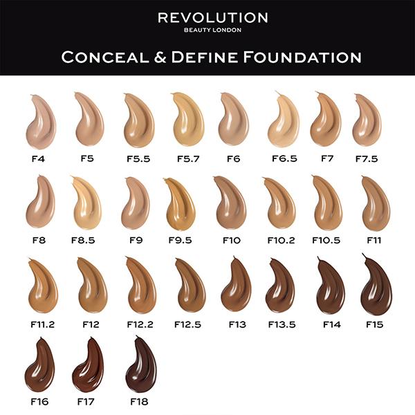 Makeup Revolution Conceal & Define Foundation F9 23 ml - Concealer