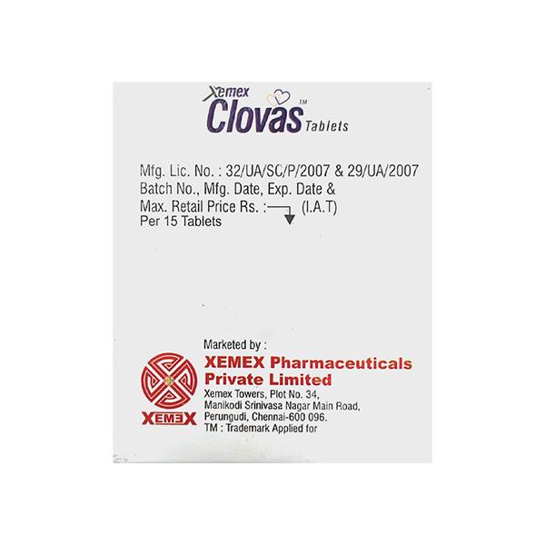 CLOVAS Tablet 15's - Blood Clot-Ant