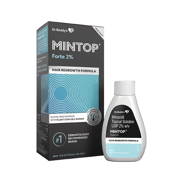 Netmeds | MINTOP FORTE 2% NEW PACK HAIR REGROWTH FORMULA Solution 60ml