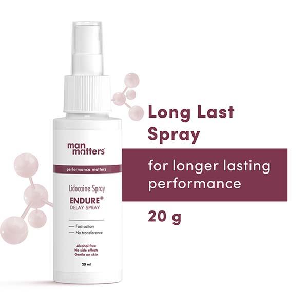 Man Matters ENDURE+ Lidocaine Spray Non-transferable , Long lasting for Men 20 ml - Multi-Vitamins
