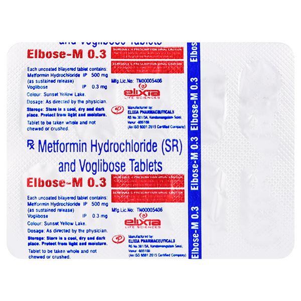 ELBOSE M 0.3 Tablet 10's - Diabetes-Ant