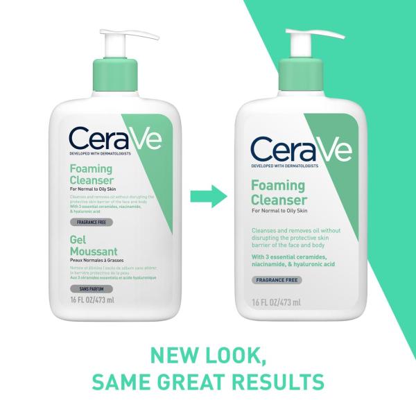 CeraVe Foaming Cleanser For Normal To Oily Skin 473 ml - Face Wash & Cleansers